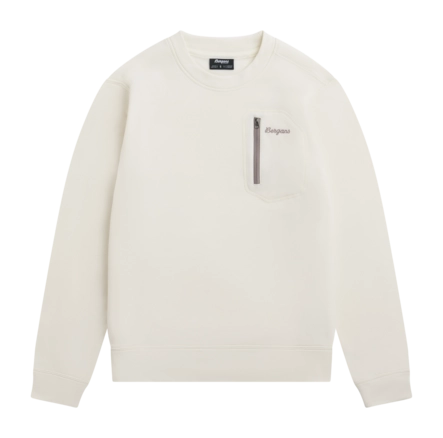 Trui Bergans Women Midtli Midlayer Sweatshirt Vanilla White Relaxed Fit