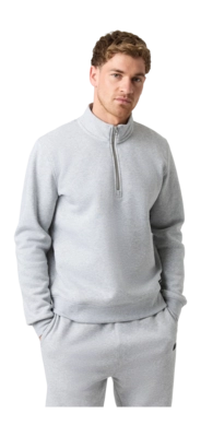 Trui Björn Borg Men Centre Half Zip Light Grey Melange