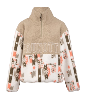 Trui Brunotti Women Chondra Print Fleece Siberia Fungi Loose Fit