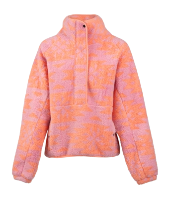 Trui Brunotti Women Powchou Print Fleece Polar Pink Loose fit