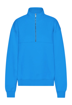 Jumper Colorful Standard Unisex Organic Quarter Zip Pacific Blue ...
