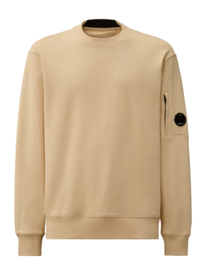 Trui CP Company Men Diagonal Raised Fleece Crew Neck Lens Pistachio Shell
