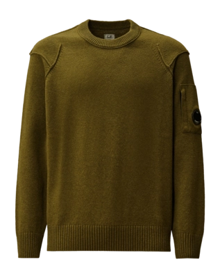Trui CP Company Men Lambswool GRS Crew Neck Lens Knit Capers