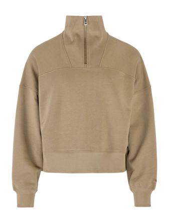 Trui Craft Women Frequent Half Zip Taupe Relaxed fit