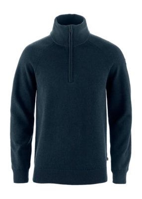 Trui Fjällräven Men Övik Lite Half Zip Dark Navy
