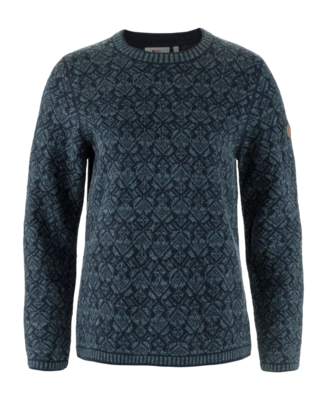 Trui Fjällräven Women Snow Round Neck Sweater Dark Navy