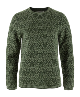 Trui Fjällräven Women Snow Round Neck Sweater Deep Forest