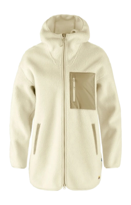 Trui Fjällräven Women Vardag Pile Fleece Long Chalk White