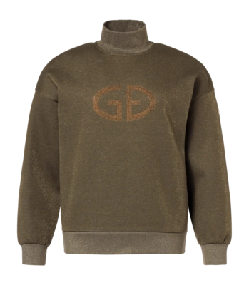 Trui Goldbergh Women Sizzle Turtle Neck Sweater Dark Olive Lurex Melange