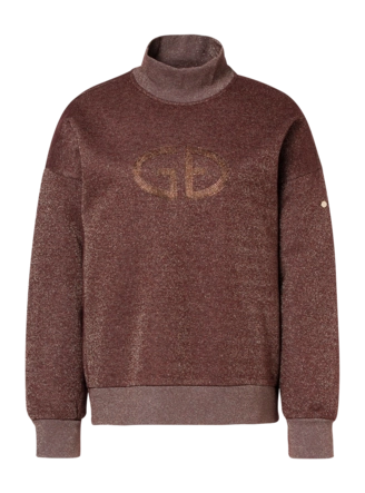 Trui Goldbergh Women Sizzle Turtle Neck Vino Rosso Lurex Melange Loose fit
