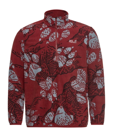 Trui Jack Wolfskin Men Paw Era 100 Print HZ Paw Merlot Relaxed Fit