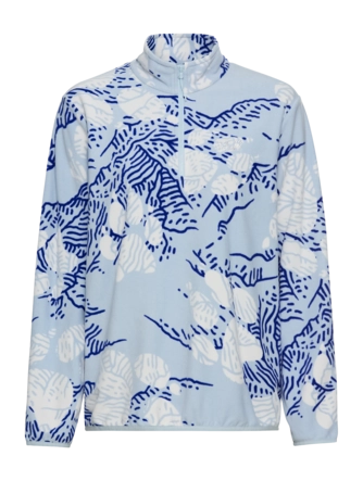 Trui Jack Wolfskin Women Paw Era 100 Print HZ Paw Crystal Blue Relaxed Fit