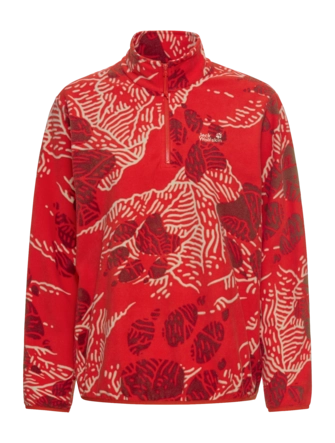 Trui Jack Wolfskin Women Paw Era 100 Print HZ Paw Siren Red Relaxed Fit