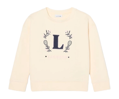 Trui Lacoste Girls Spacer Knit Oversized Poudre