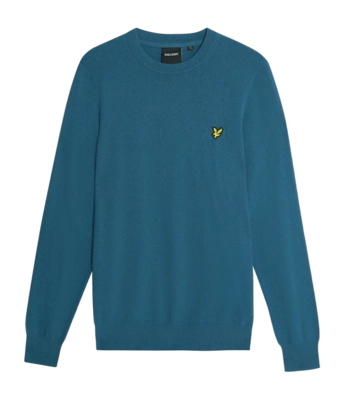 Trui Lyle & Scott Men Cotton Merino Crew Neck Deep Water