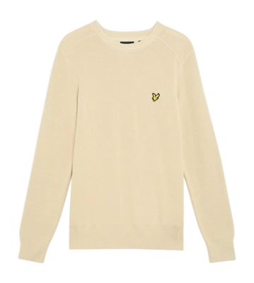 Trui Lyle & Scott Men Engineered Rib Crew Neck Grey Taupe