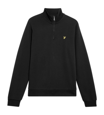 Trui Lyle & Scott Men Loopback Quarter Zip Jet Black