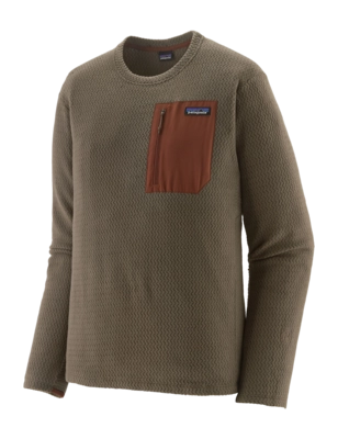 Trui Patagonia Men R1 Air Crew Marlow Brown