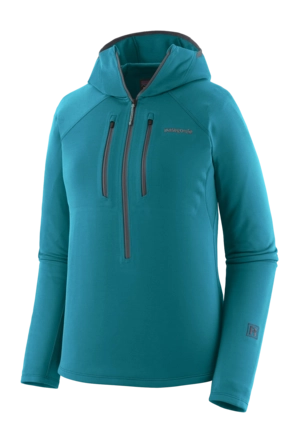 Trui Patagonia Women R1 Ultralight Hoody Glacial Blue Slim Fit