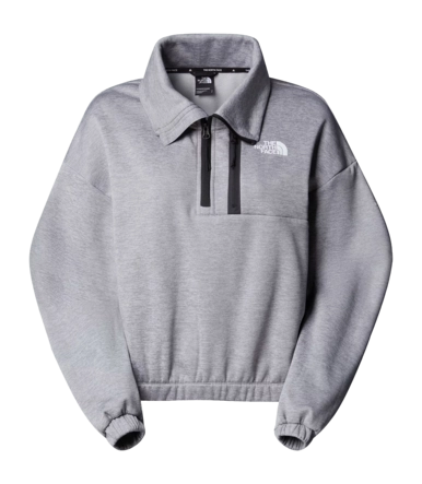 Trui The North Face Women Mountain Athletics Fleece Interest 1/4 Zip TNF Pale Grey Heather/Meld Grey Regular Fit
