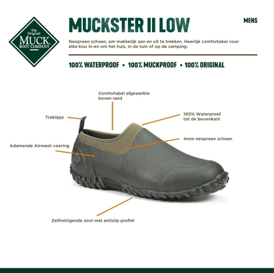 Muck Boots Muckster II enkellaars voor heren, Zwart, 39.5 EU