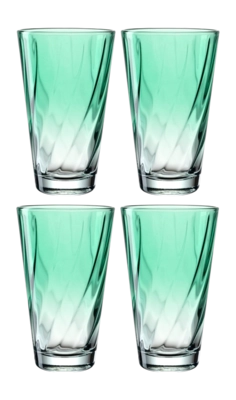 Tumbler Leonardo Twist Green 300 ml (Set van 4)