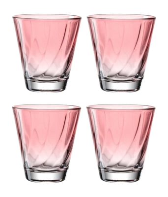 Tumbler Leonardo Twist Red 215 ml (Set van 4)