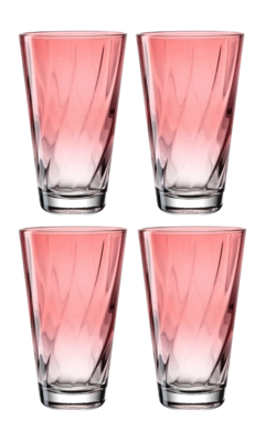 Tumbler Leonardo Twist Rose 300 ml (Set van 4)