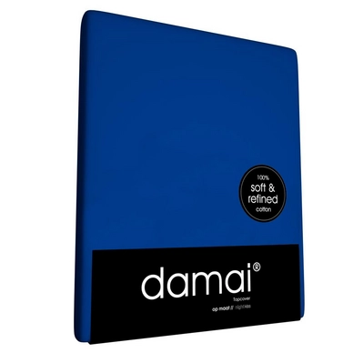 Drap-housse Surmatelas  Damai 12 cm Bleu Outremer (Coton)