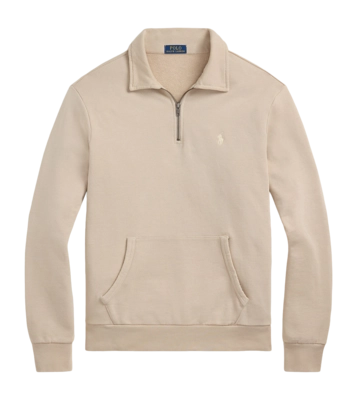Pullover Ralph Lauren Loopback Fleece Quarter Zip Sweatshirt Herren Stoneware Grey