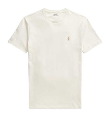 T-shirt Ralph Lauren Homme Slim Fit Jersey Crewneck Parchment Cream