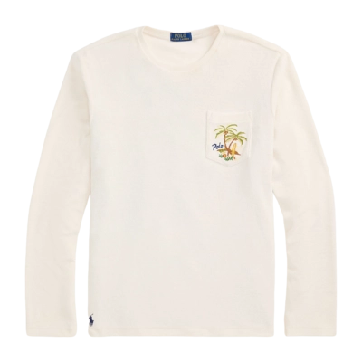 T-shirt Ralph Lauren Homme Standard Fit Embroidered Terry Nevis
