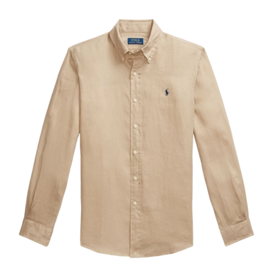 Overhemd Ralph Lauren Men Linen Shirt Coastal Beige