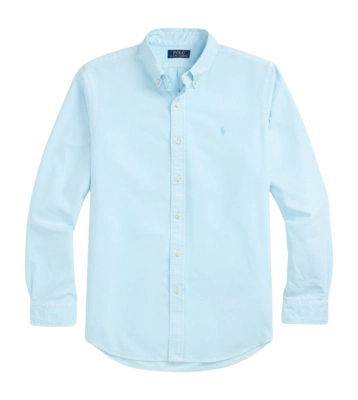 Chemise Ralph Lauren Men Mineral-Dyed Oxford Shirt Sky