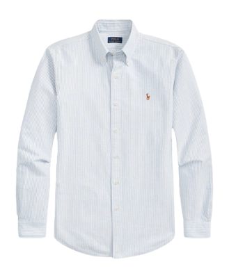 Chemise Ralph Lauren Men Oxford Shirt Blue/White Stripe