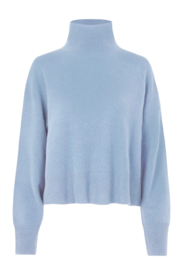 Pull Col Roulé Samsoe Samsoe Femme Nola Subdued Blue