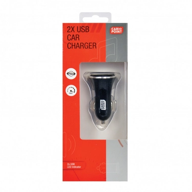 Autolader Carpoint USB Dual 12V/24V Zwart