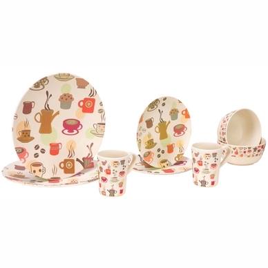 Servies Vango Bamboo 2 Person Bamboo Set Kaffeepausen Set