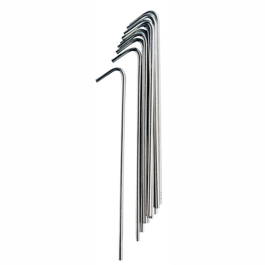Hering Vango Stahl Pin Peg 18 cm x 4 mm Silber (Set von 10)