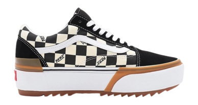 Vans Old Skool Sneaker Stacked Checkerboard Multi True White