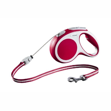 Riem Flexi Vario M met Koord Rood