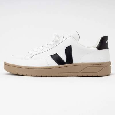 Veja Men V-12 Leather Extra-White Black Dune