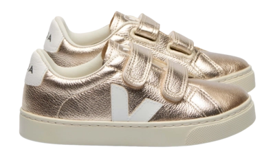 Veja Kids Small Esplar Leather Platine White