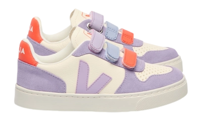 Veja Kids Small V-10 Leather Cashew Multico-Orchid