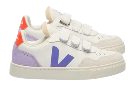 Veja Kids Small V-90 O.T. Leather White Acai Lavande