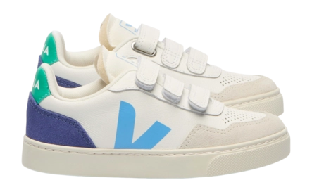 Veja Kids Small V-90 O.T. Leather White Celeste Cobalt
