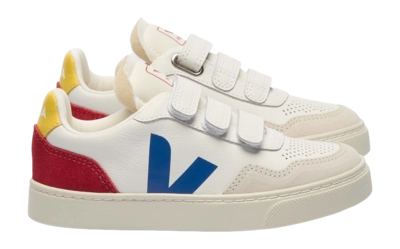 Veja Kids Small V-90 O.T. Leather White Indigo Pepper