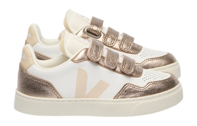 Veja Kids Small V-90 O.T. Leather White Sable Bronze