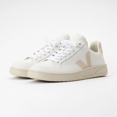 Veja Women's V-12 Leather Extra-White / Sable | Sneaker District COM
