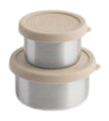 Storage System AYA&IDA Snack Container Cream Beige 100 ml + 200 ml (Set ...